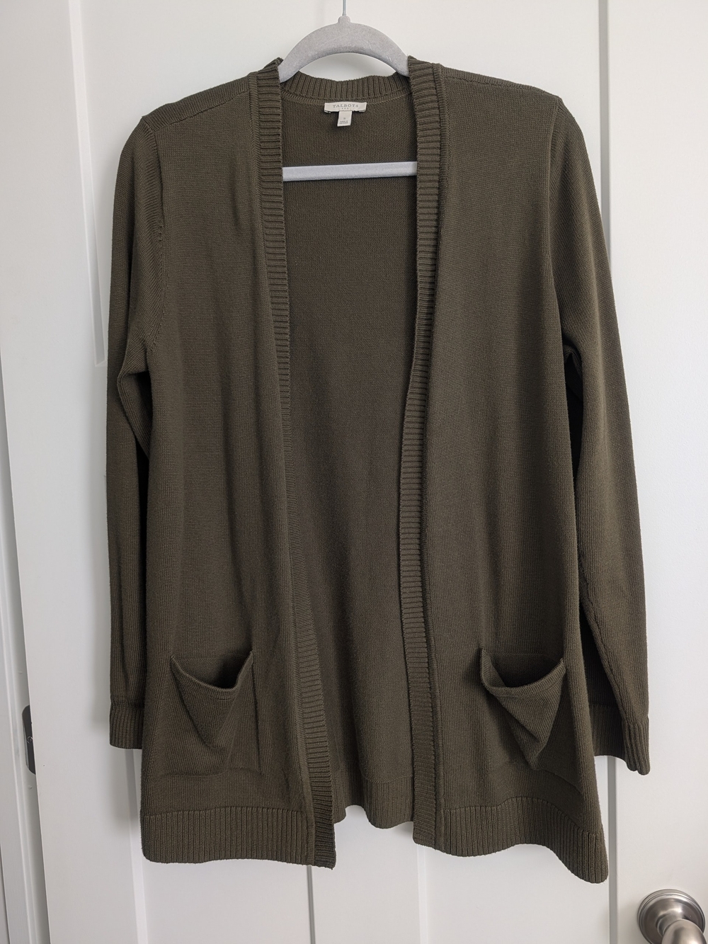 Talbots Women's Olive Green Cardigan Sweater - Small